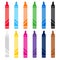Colorful crayons clipart pack twelve colors
