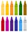 Colorful crayons set