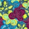 Colorful, creative hawaiian jungle leaves seamless pattern vector