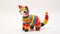 Colorful Crochet Cat Toy With High Detail And Soft-focus Technique