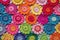 colorful crochet pattern close-up capture