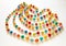 Colorful crocheted necklace
