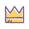 Colorful Crown Doodle Icon