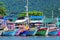 Colorful cruise boats