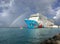 A Colorful Cruise Ship Called Norwegian Breakaway, NCL, Docked at Oranjestad Harbor #3