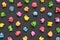 Colorful crumpled papers background