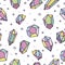 Colorful crystal art seamless pattern background