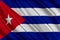 Colorful Cuba flag waving in the wind