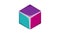 Colorful cube icon animation