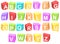 Colorful cubes alphabets