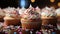 A colorful cupcake buffet, a sweet celebration of indulgence generated by AI