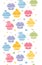 Colorful cupcake party vertical seamless pattern background