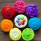 Colorful cupcakes