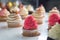 Colorful cupcakes with different Tastes. Small beautifull cakes on white table top.