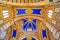 The colorful cupola and the walls of Famedio building of Monumental Cemetery, on April 5 in Milan, Italy