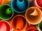 Colorful curled paper background