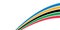 Colorful curved stripes of the Olympic rainbow, isolated on a white background. Olympic games banner. Vector