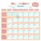 Colorful cute August 2018 calendar with duck, whale and rabbit