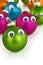 Colorful cute Christmas balls with eyes