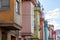 Colorful cute houses of Balat district on the historical peninsula of Istanbul