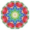 Colorful cute Mandalas. Decorative unusual round ornaments