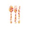 colorful cutlery printed floral design