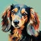 Colorful Dachshund Painting For Eye-catching Home Decor