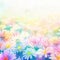 colorful daisy flowers in watercolor style copyspace,bright and vibrant with Generative AI