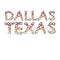 Colorful Dallas Texas made with Stars text font