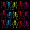 Colorful Dancing Skeletons