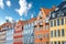 Colorful Danish houses near famous Nyhavn canal in