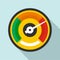 Colorful dashboard icon, flat style