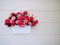 Colorful decoration artificial flower with vintage tone ,valentine day ,wedding card design ,Bouquet plastic rose flowers