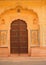 Colorful decorative doors and walls in Nahargarh fort.