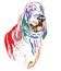 Colorful decorative portrait of Dog Bracco Italiano vector illustration