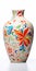 Colorful Decorative Vase With Intricate Floral Patterns