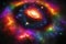 Colorful deep space galaxy cloud. Abstract nebula background. Stary night cosmos, star system, astronomy, black hole. Universe