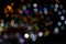 Colorful Defocus Abstract bokeh light effects on the night black background texture