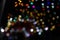 Colorful Defocus Abstract bokeh light effects on the night black background texture