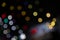 Colorful Defocus Abstract bokeh light effects on the night black background texture