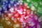 colorful defocused heart bokeh with bubble, abstract