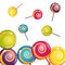 Colorful delicious lollipop collection