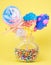 Colorful and delicious meringue lollipops