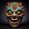 Colorful Demon Mask: Grotesque And Macabre Comic Book Art