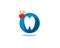Colorful dental logo with bubbles flying around