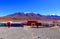 Colorful desert hotel in Bolivia