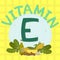 Colorful design of vitamin e