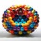 colorful designer sofa armchair, made of colorful soft balls13