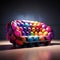 colorful designer sofa armchair, made of colorful soft balls48