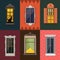 Colorful Detailed Night Windows Collection